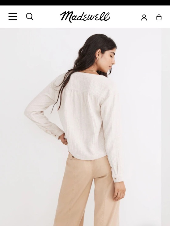 Madewell Lightspun Cardigan Top in Oatmeal Melange Size Small - Picture 13 of 15